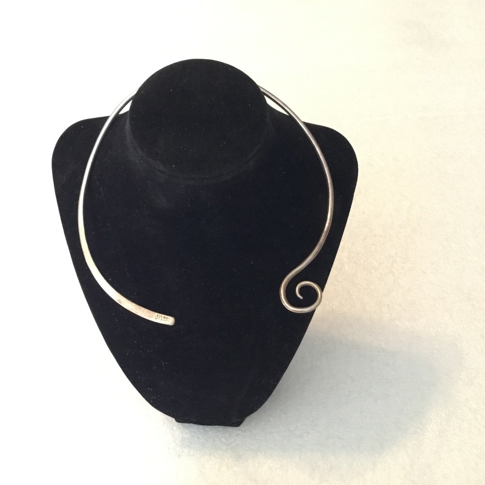 Vintage sterling silver choker marked MWS Mexico